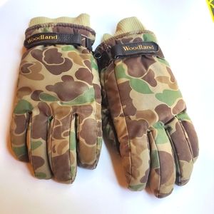 WOODLAND GLOVES MEN'S CAMOUFLAGE SIZE SMALL